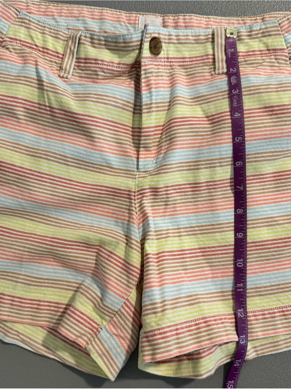 GAP Striped Pastel Cotton City Shorts 6 - Picture 9 of 10